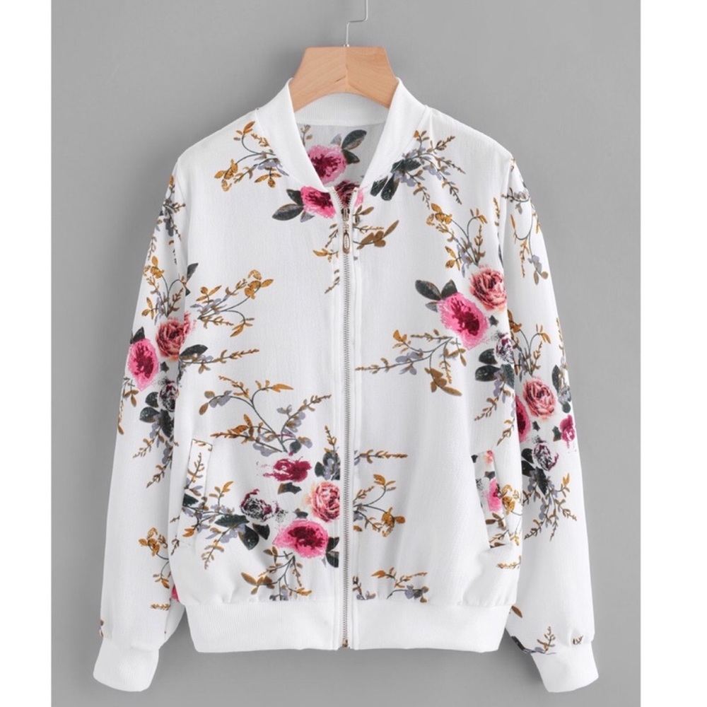Floral Bomber Jacket 🌸🌺🌼🌻